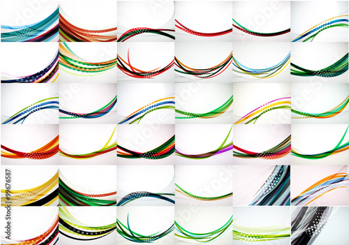 Universal huge mega set of abstract backgrounds, waves, lines and motion flowing concepts