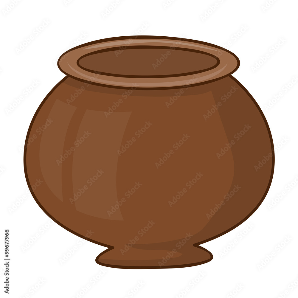 Clay pot isolated illustration Clay pot isolated illustration