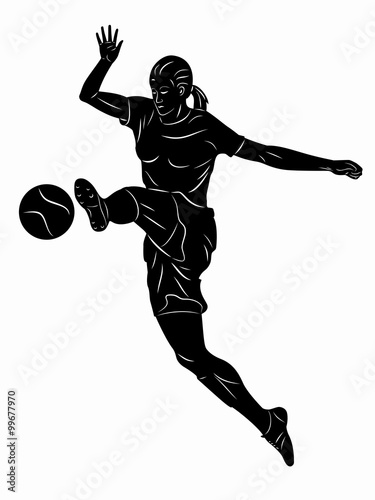 soccer woman player,vector illustration