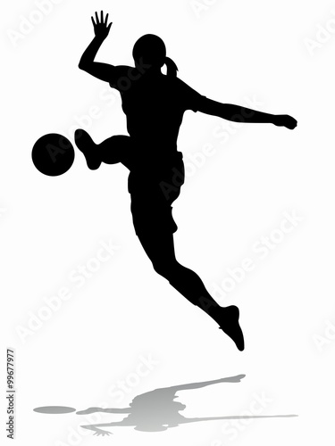 soccer woman player,vector illustration