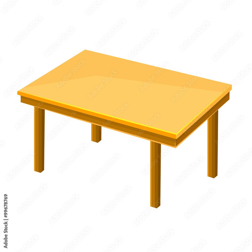 Wooden table isolated illustration Wooden table isolated illustration