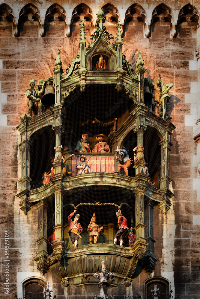 Fototapeta premium münchen glockenspiel rathaus turm reise hochauflödend hd sehenswürdigkeit,sehenswürdigkeiten