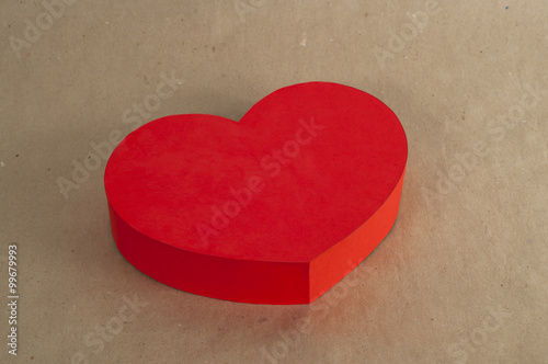 Heart on a paper background