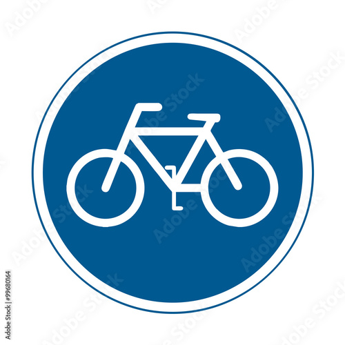 Road signs. Bicycles only.