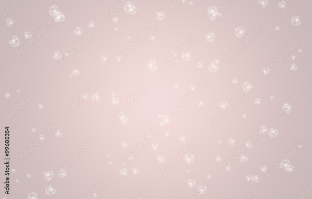 Simple abstract Rose Quartz colored background with white flowers. Soft spring background, concept of colors.