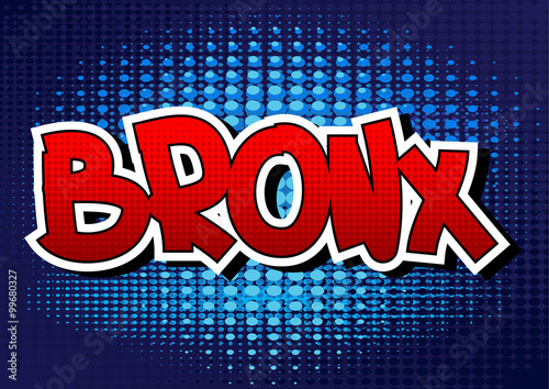Bronx - Comic book style word.