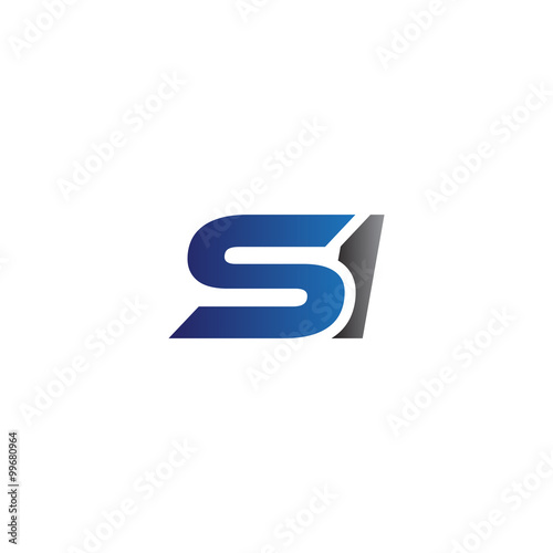 Simple Modern letters Initial Logo si