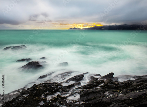 dramatic winter seascape