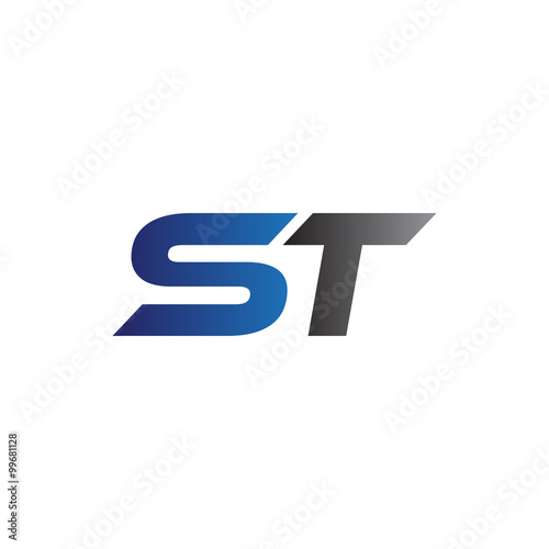 Simple Modern letters Initial Logo st