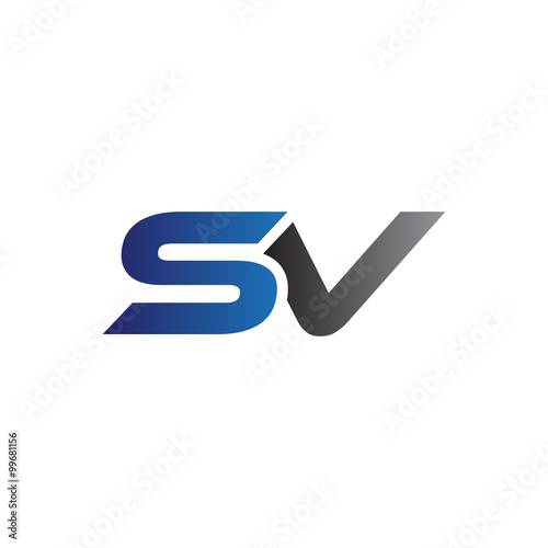 Simple Modern letters Initial Logo sv