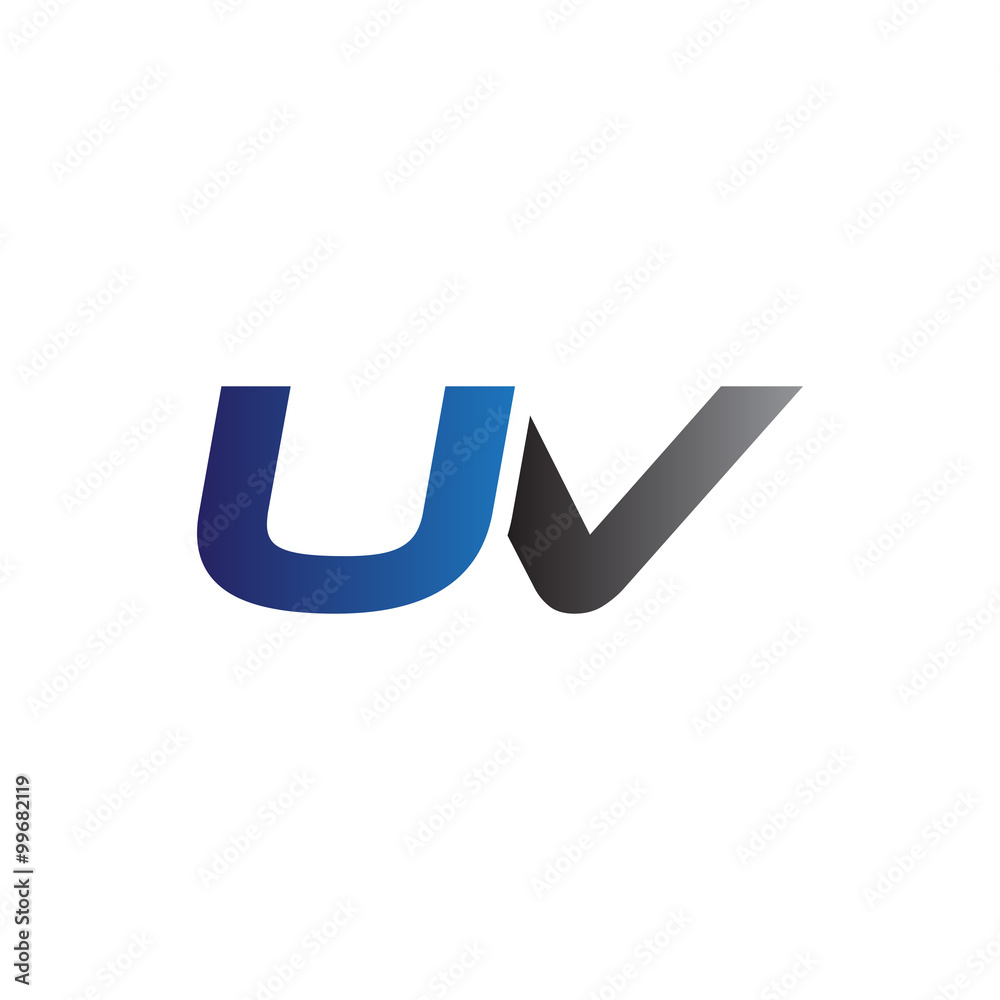 Simple Modern letters Initial Logo uv Simple Modern letters Initial Logo uv