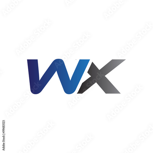 Simple Modern letters Initial Logo wx