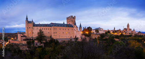 Evening panorama of Segovia