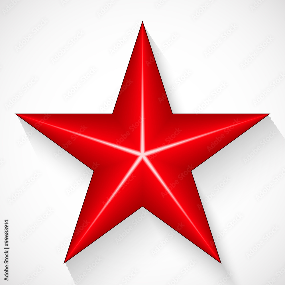 Vector illustration of five-pointed red star. on white backgroun Vector illustration of five-pointed red star. on white backgroun