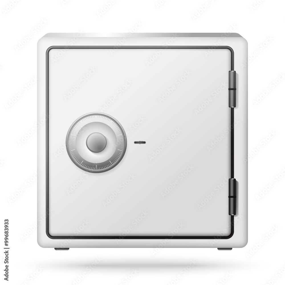 Vector illustration of steel security safe with combination lock Vector illustration of steel security safe with combination lock