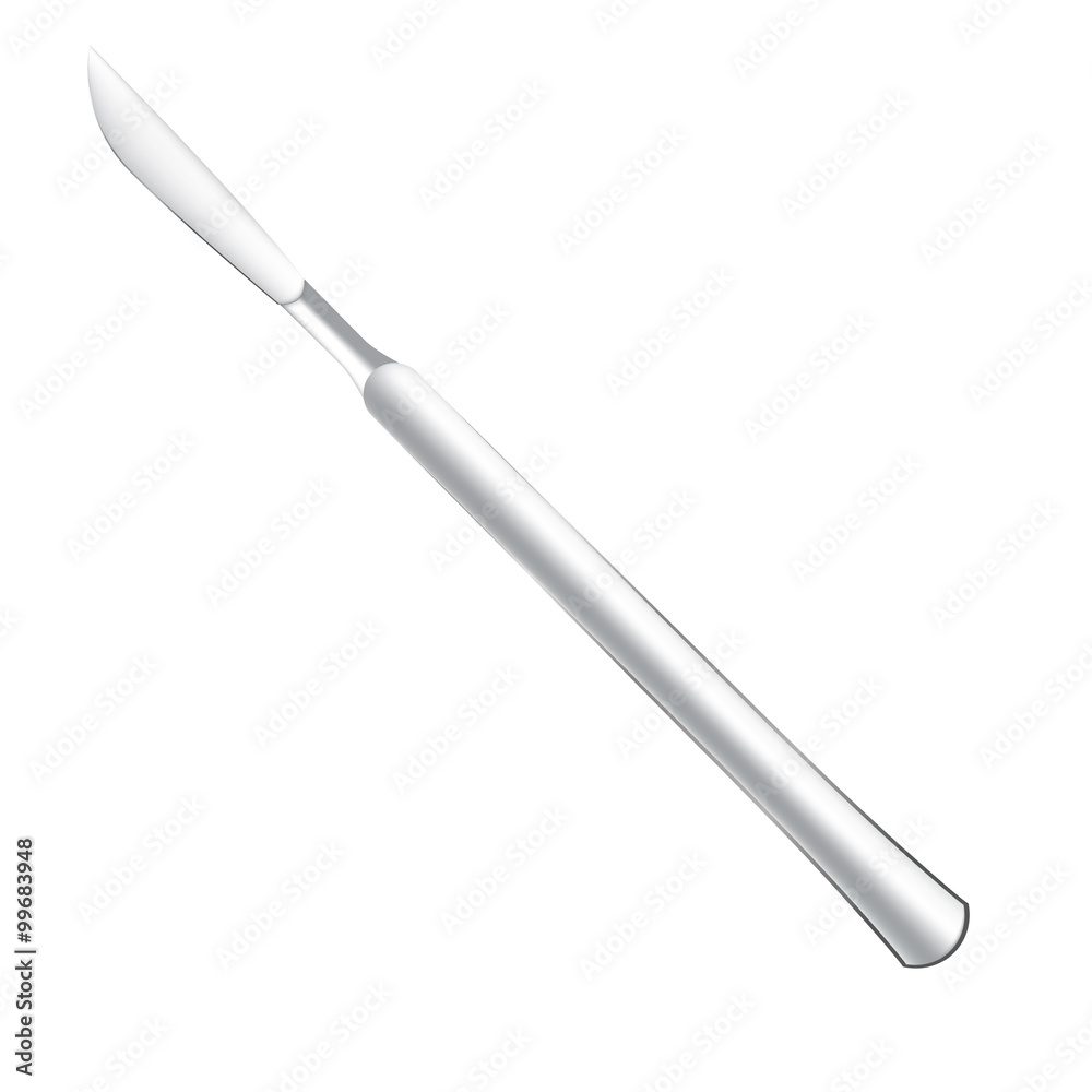 Photo-real vector illustration of abdominal scalpel. Isolated on Photo-real vector illustration of abdominal scalpel. Isolated on
