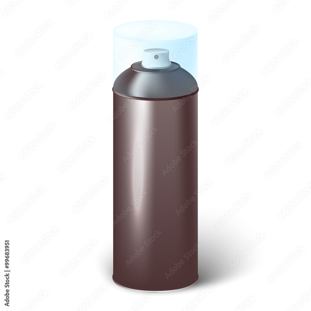 Vector illustration of aerosol spray can with cap isolated Vector illustration of aerosol spray can with cap isolated