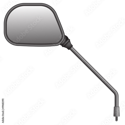 Vector illustration of bike or scooter side rear view mirror. Is