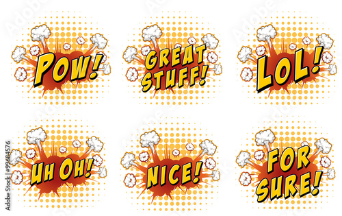 Expression words on cloud explosion