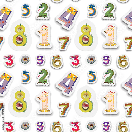 Seamless numbers with monster face
