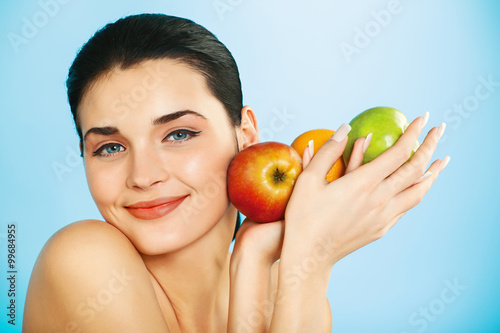 lovely woman with fruit