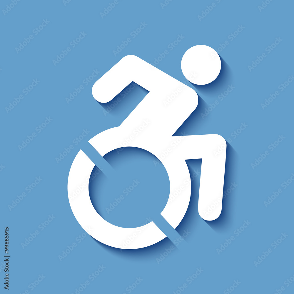 Logo personne handicapée. Logo personne handicapée.