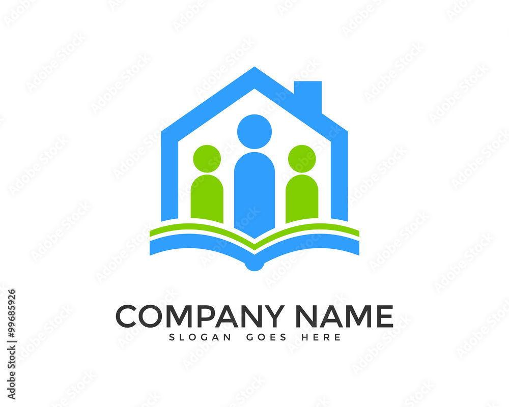 Home Schooling Logo Design Template