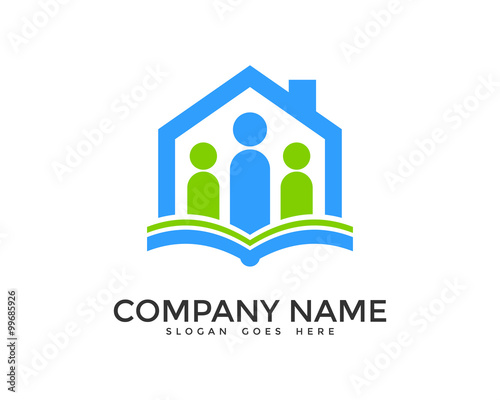Home Schooling Logo Design Template