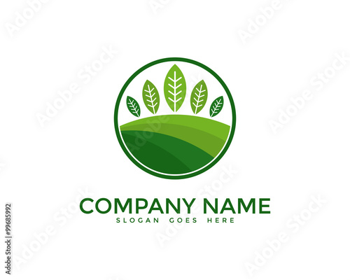 Nature Landscaping Logo Design Template