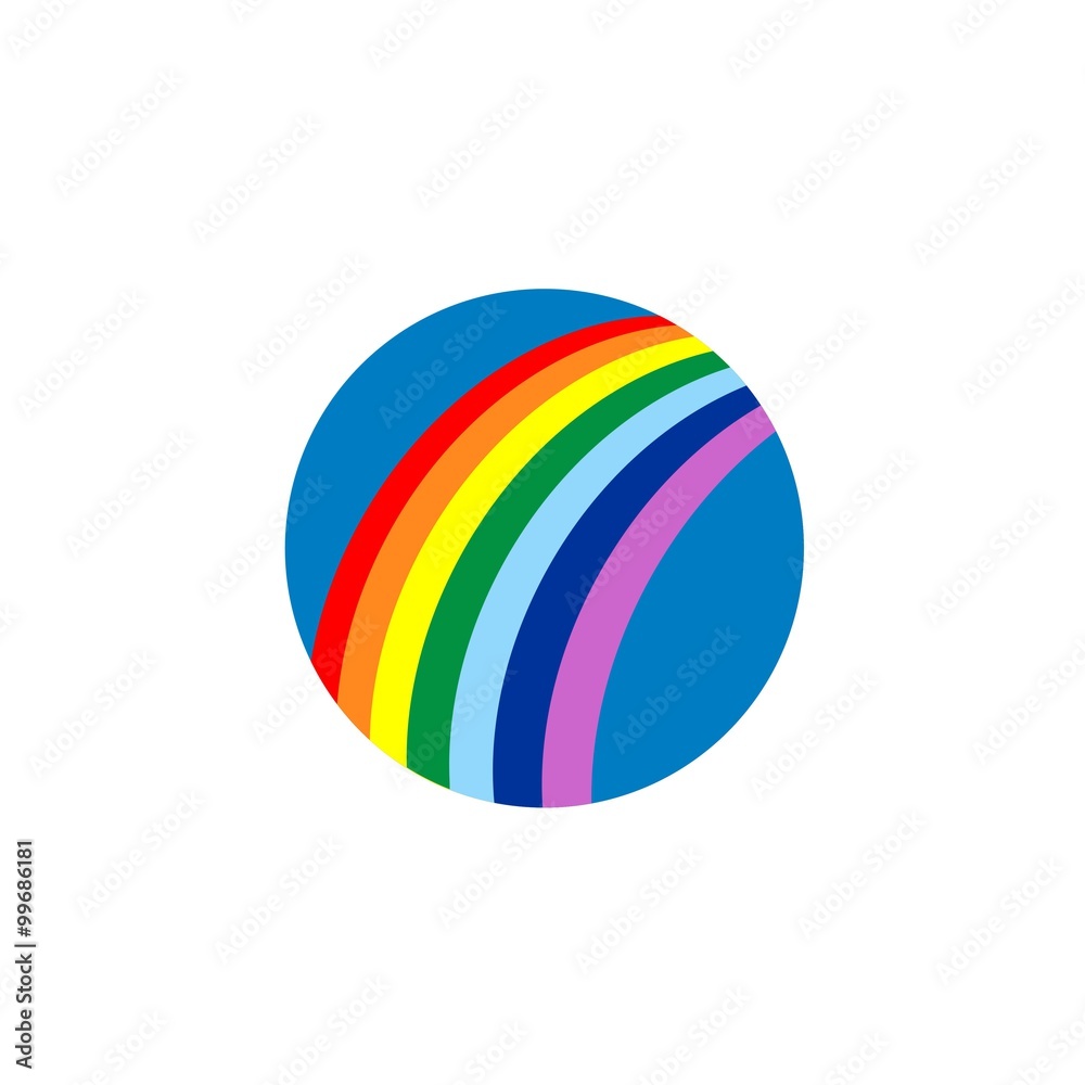 Vector of rainbow icon. Business icon for the company. This concept logo, label or badge for Business Media Technology. Other companies. Illustration. Vector of rainbow icon. Business icon for the company. This concept logo, label or badge for Business Media Technology. Other companies. Illustration.