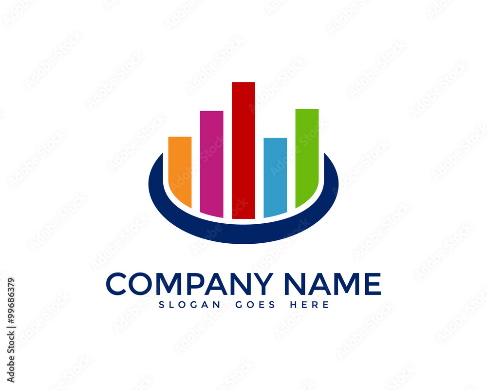 Marketing Circle Stats Logo Design Template Marketing Circle Stats Logo Design Template