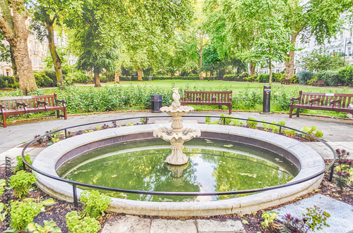 Fountain in St George's Square, London