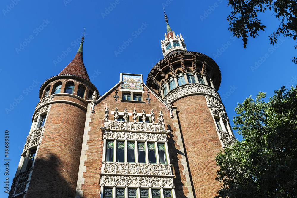 Fototapeta premium The Punxes house, Barcelona, Spain