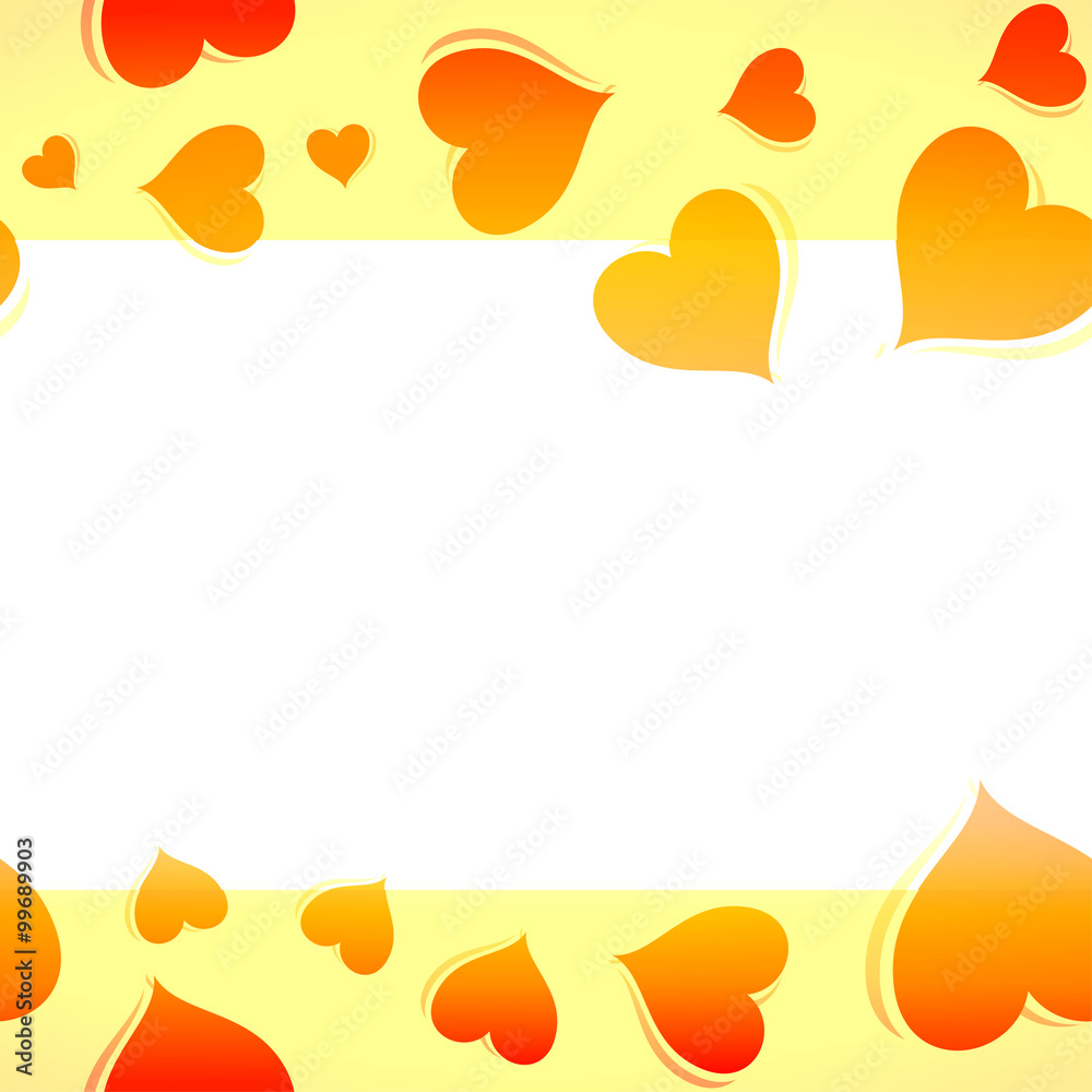 Orange Background Backdrop with Hearts Orange Background Backdrop with Hearts
