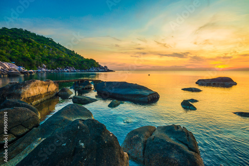 Tropical beach at sunrise © themorningglory