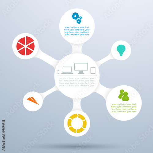 Circle 3d Infographic Diagram Layout 2