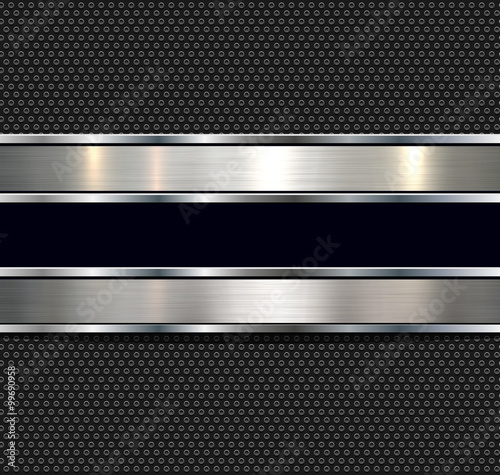 Background, polished metal texture, vector.