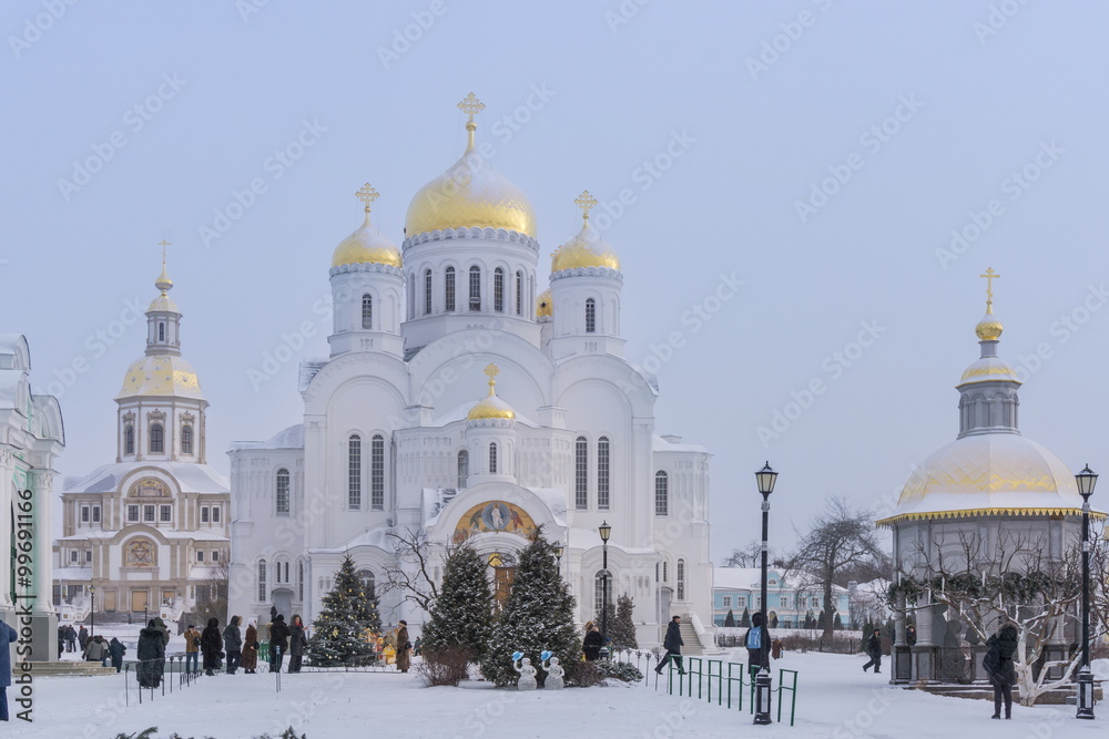 Holy Transfiguration Cathedral in Holy Trinity Seraphim-Diveevo monastery. Diveevo, Russia