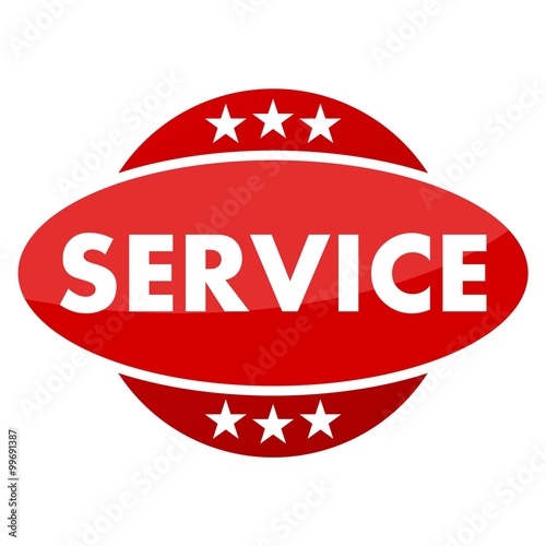 Red button with stars service