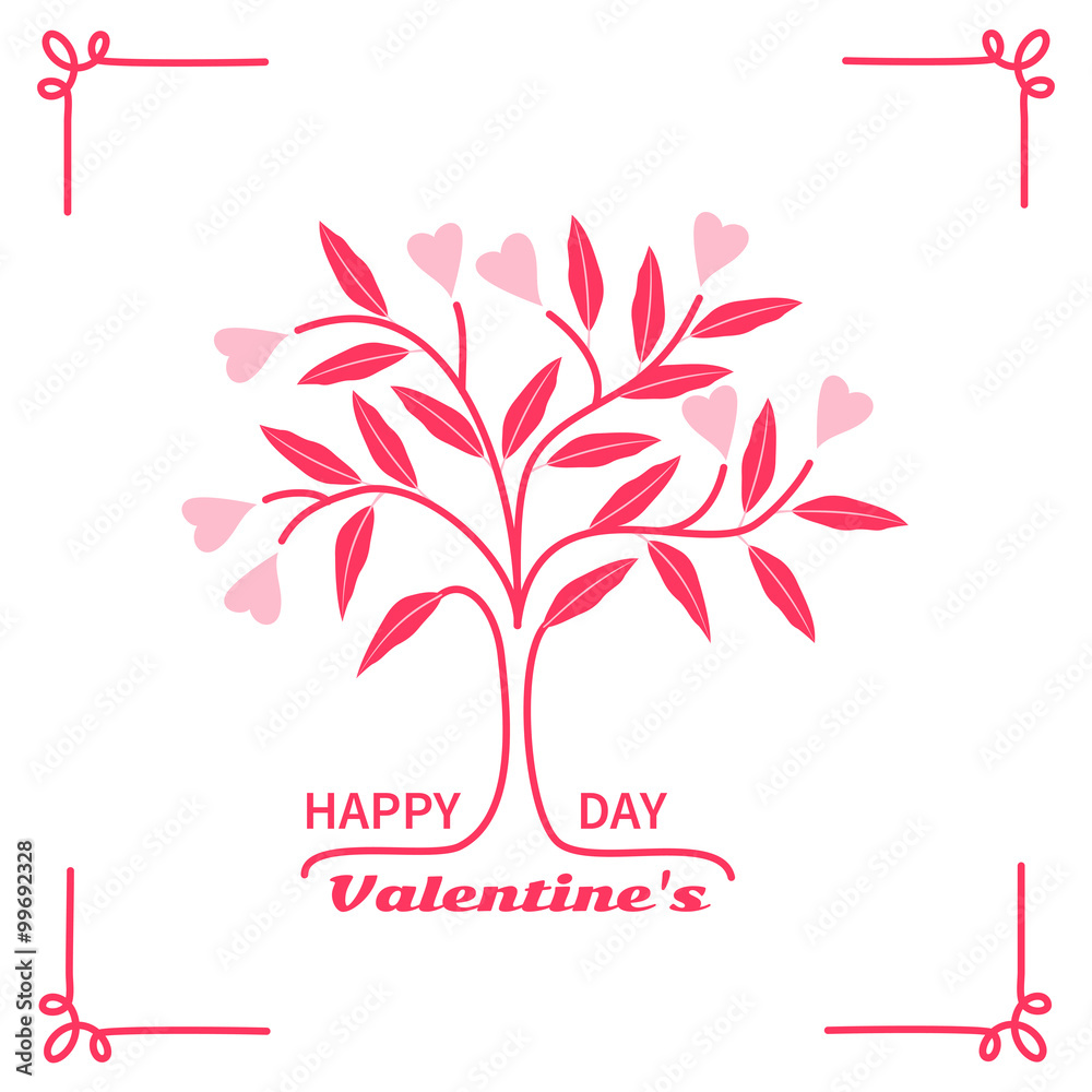 abstract tree and hearts abstract tree and hearts