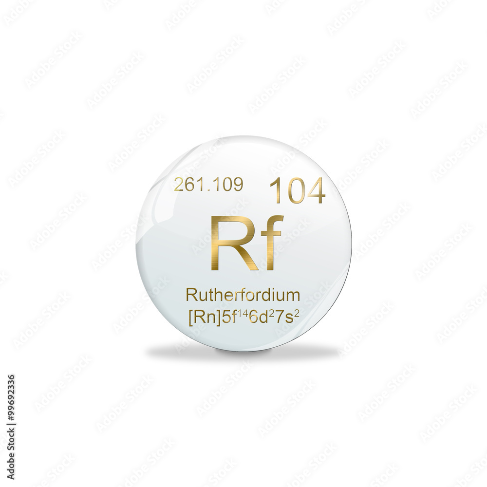 Periodensystem Kugel - 104 Rutherfordium Periodensystem Kugel - 104 Rutherfordium