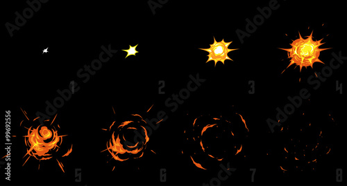 Explode effect animation