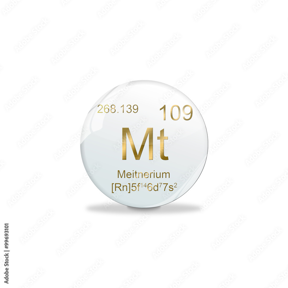 Periodensystem Kugel - 109 Meitnerium Periodensystem Kugel - 109 Meitnerium
