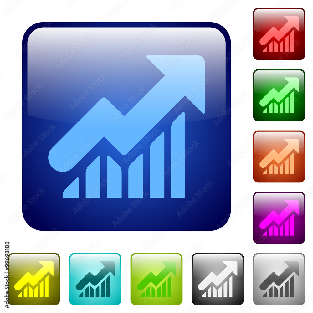 Color rising graph square buttons Color rising graph square buttons