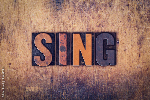 Sing Concept Wooden Letterpress Type