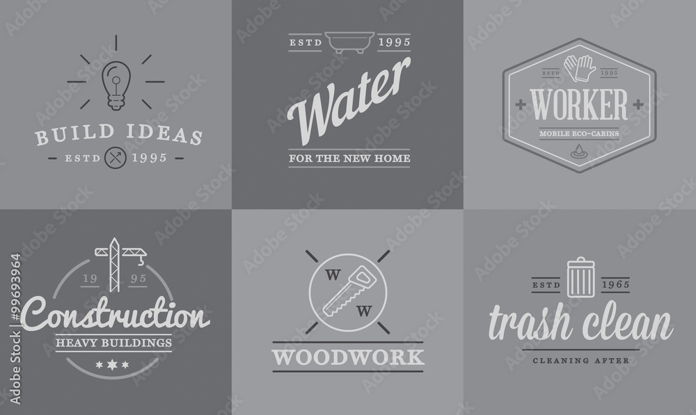 Set of Vector Construction Building Icons Home and Repair can be used as Logo or Icon in premium quality Set of Vector Construction Building Icons Home and Repair can be used as Logo or Icon in premium quality