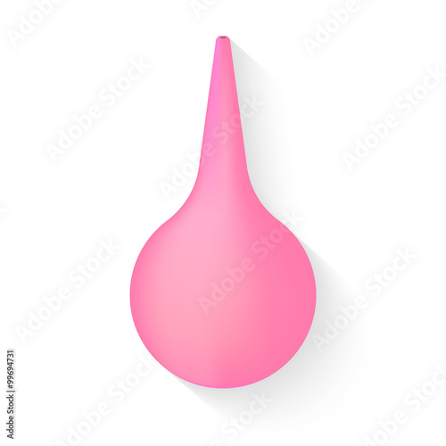 Vector illustration of pink enema