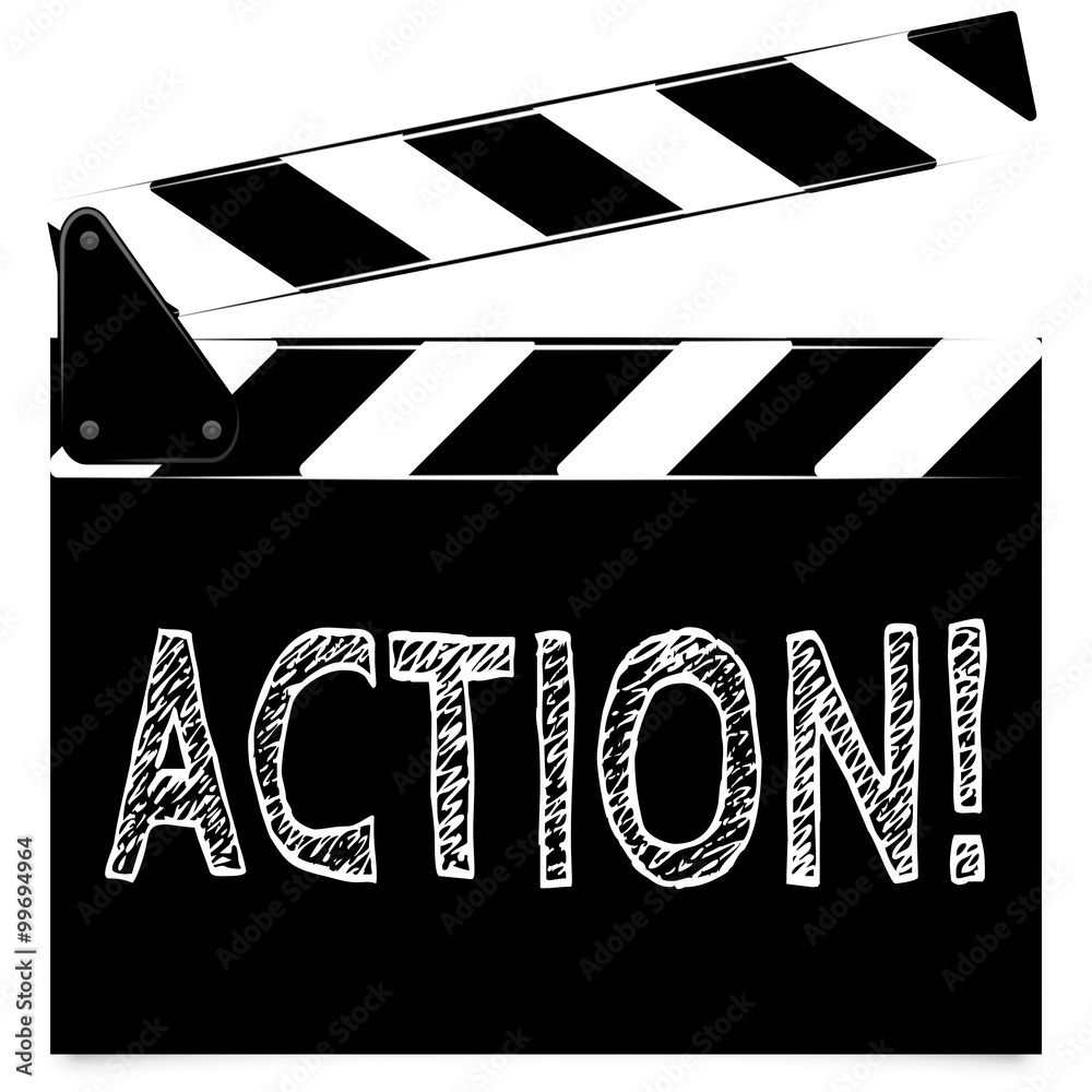 Obraz premium vector illustration of movie clapper board with the hand - drawn