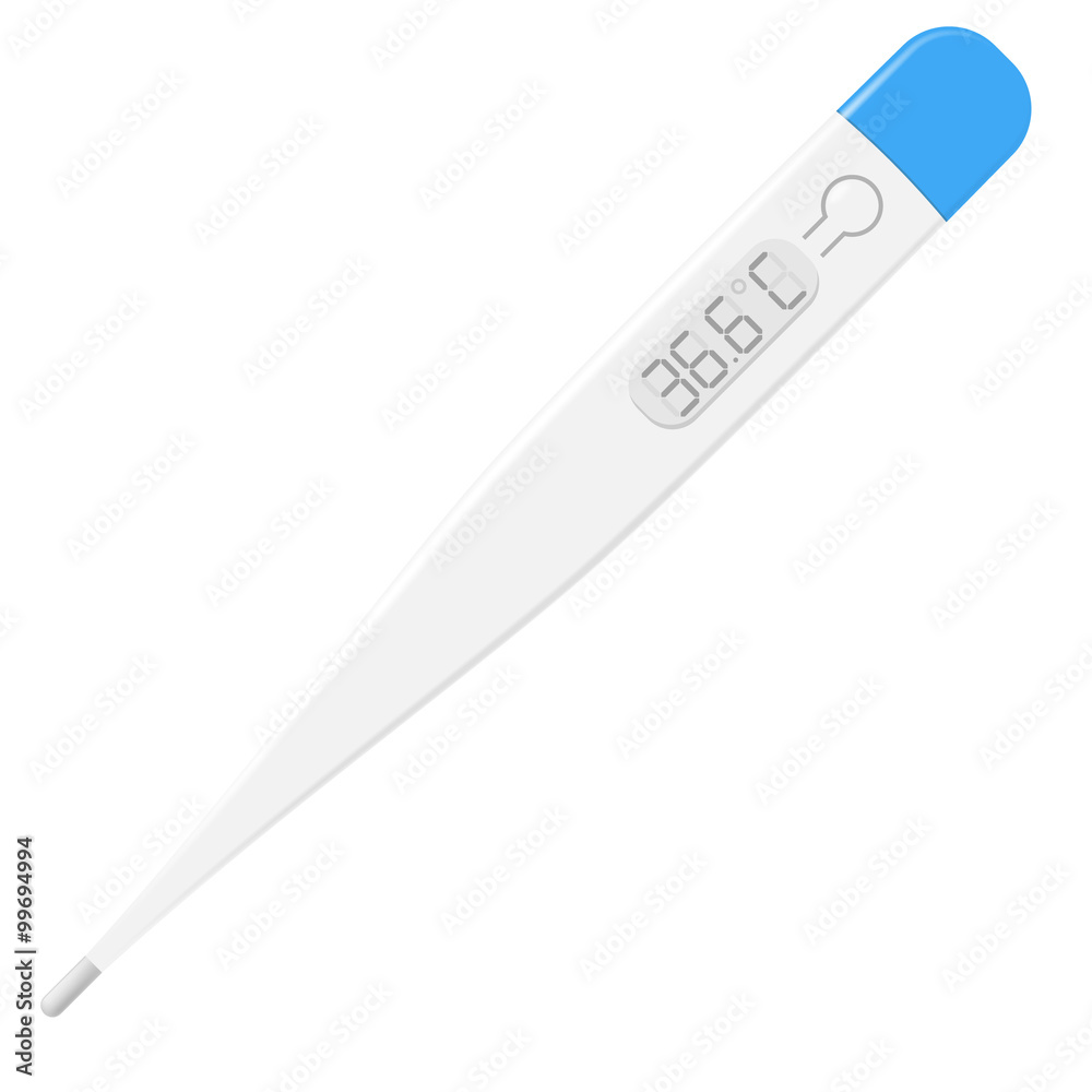 vector illustration of digital body thermometer, which shows nor vector illustration of digital body thermometer, which shows nor