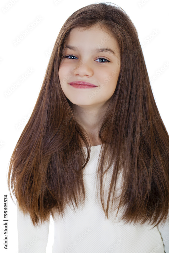 Portrait of a charming brunette little girl Portrait of a charming brunette little girl
